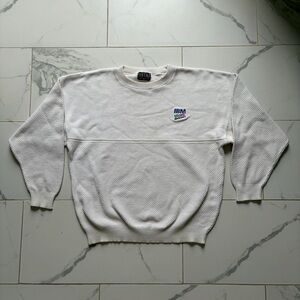 Vintage 1990s 90s IBM Micro Electronics Sweater White Multicolor Logo XL Tech